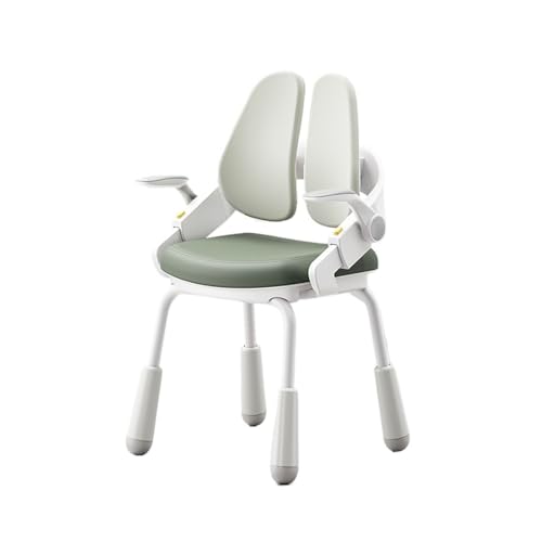 YFRR-789 Studie Stuhl Kinderschreibtischstuhl, höhenverstellbarer Stuhl, Kinderbürostuhl, Kindercomputerstuhl for Familien, Schulen und Büros (Color : Green) von YFRR-789