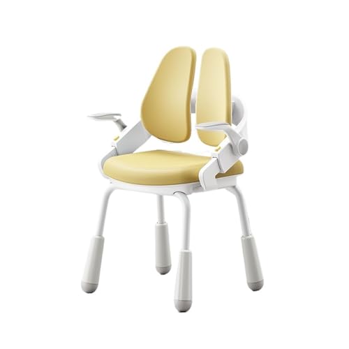 YFRR-789 Studie Stuhl Kinderschreibtischstuhl, höhenverstellbarer Stuhl, Kinderbürostuhl, Kindercomputerstuhl for Familien, Schulen und Büros (Color : Yellow) von YFRR-789