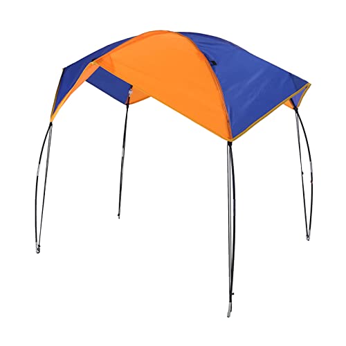 Boat Sun Shelter Waterproof UV Protection Fishing Canopy Tent Sun Shade for 2 3 4 Persons Boating Picnic Blue Orange Polyester Fiberglass (68349 Awning (3 People)) von YFSAN