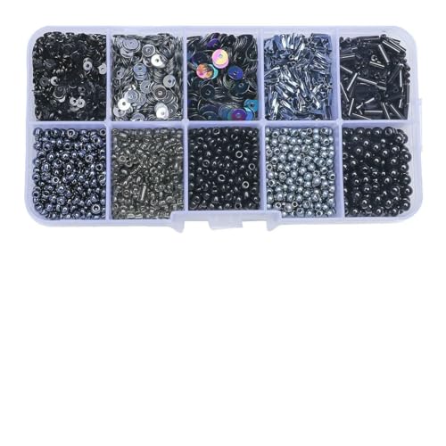10 Gitter-Set Box Reisperlen Pailletten Imitation Perle Material Pack 1 Box/Pack-style1-1set von YFSHC