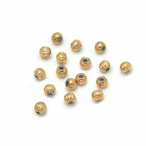 15 Stück/Los 3,0 mm 4,0 mm 5 mm Durchmesser Edelstahl Runde Abstandsperlen Lose Perlen Schmuckzubehör Bastelbedarf-5x4x1,6 mm Gold-15 Stück 15 Stück/Los 3,0 mm 4,0 mm 5 mm Durchmesser Edelstahl Runde Abstandsperlen Lose Perlen Schmuckzubehör Bastelbedarf-5x4x1,6 mm Gold-15 Stück von YFSHC