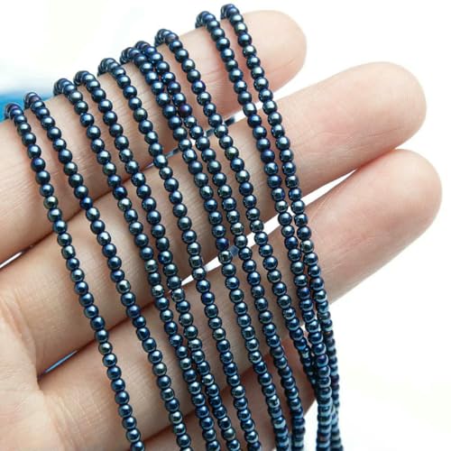 2 mm 1/5 Stränge Metallfarbene Kristallsteinperlen Glatte Rondell-Galvanisierung AB-Farben-Abstandsperlen DIY-Halskettenarmband-B-2 mm 5 Stränge von YFSHC