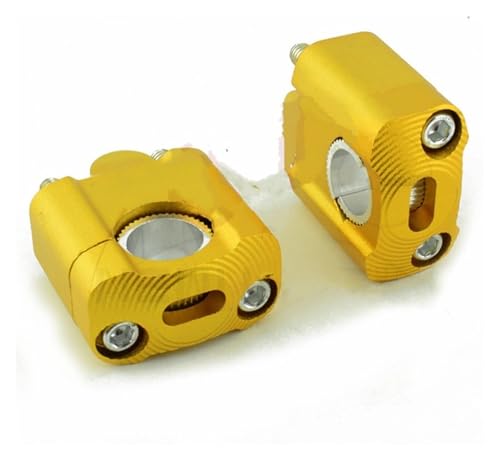YFSKLHXC Motorrad-Lenkererhöhung Für Suz&uki Off Road Für 7/8 "1-1/8 Pit Dirt Motorrad Lenkerklemmen 2 Stück CNC 22mm 28mm Lenkererhöhung Adapter(Gelb) von YFSKLHXC