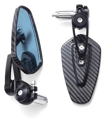 YFSKLHXC Motorrad Spiegel Für Kawa&saki Z125 Für Pro Z650 Z750 Z800 Z900 Z1000 ER6N ER6 Motorrad Spiegel 7/8 "22mm Lenker Ende Seite Rückspiegel(Schwarz) von YFSKLHXC