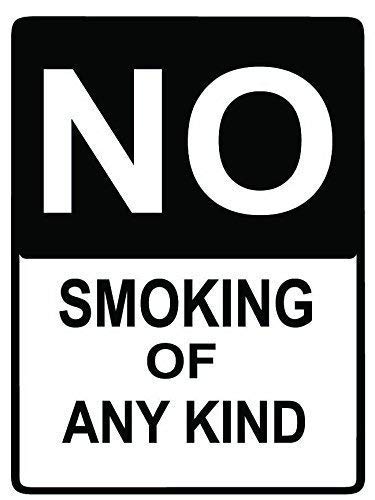 YFULL Blechschild "No Smoking of Any Kind", 20,3 x 30,5 cm von YFULL