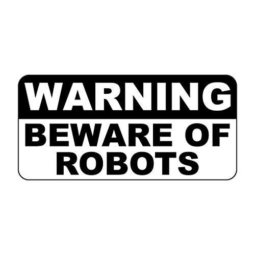YFULL Blechschild "Warning Beware of Robots", Blechschild, 20,3 x 30,5 cm von YFULL
