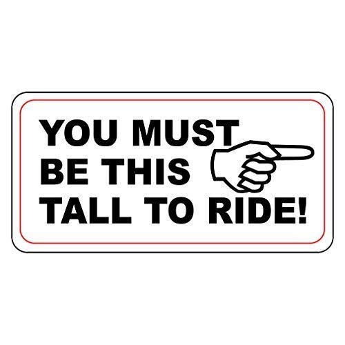 YFULL Blechschild You Must Be This Tall to Ride Blechschild, 20,3 x 30,5 cm von YFULL