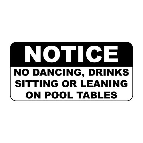 YFULL Blechschild mit Aufschrift "Notice No Dancing Drinks Sitting Or Leaning Pool", 20,3 x 30,5 cm von YFULL