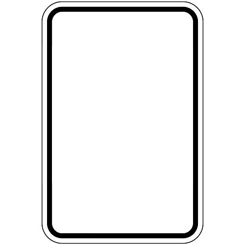 YFULL Metal Parking Control Blechschild, reflektierend, 20,3 x 30,5 cm, blanko beschreibbar, weiß mit schwarzem Rand von YFULL