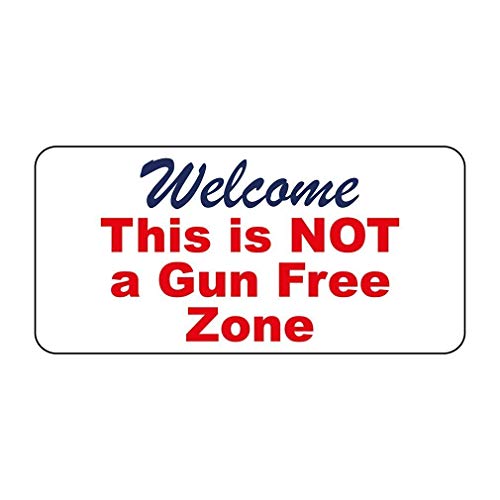 YFULL Metallschild mit Aufschrift "Welcome This is Not A Gun Free Zone", Retro-Vintage-Stil, 20,3 x 30,5 cm von YFULL