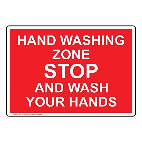 YFULL Signs Metal Hand Washing Zone Stop and Wash Your Hands-Blechschild, 20,3 x 30,5 cm, mit englischem Text, rot YFULL Signs Metal Hand Washing Zone Stop and Wash Your Hands-Blechschild, 20,3 x 30,5 cm, mit englischem Text, rot von YFULL