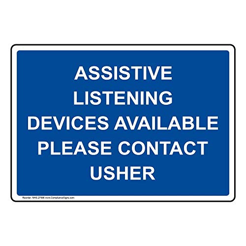YFULL Tin Assistive Listening Devices Available Please Metallschild, 20,3 x 30,5 cm, mit englischem Text, Blau YFULL Tin Assistive Listening Devices Available Please Metallschild, 20,3 x 30,5 cm, mit englischem Text, Blau von YFULL