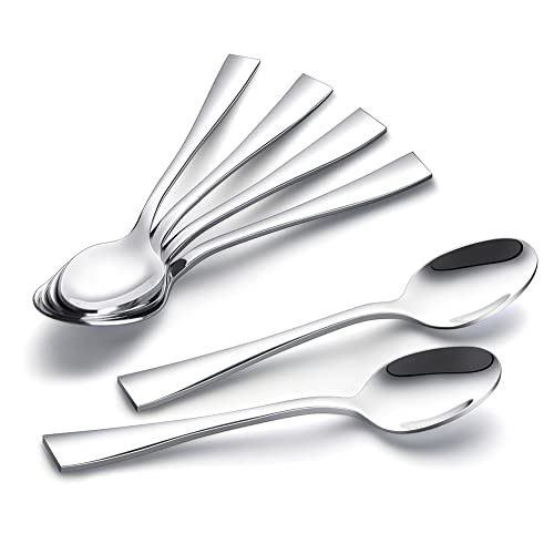 Teelöffel 6 Stück, Edelstahl Kaffeelöffel 5,1 Inch(13,1cm), Besteck Kaffeelöffel/Espressolöffel/Dessertlöffel, Teelöffel Set für Haushalte, Restaurants, Kantinen, Spülmaschinenfest von YFWOOD