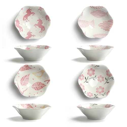 YFWOOD Keramik Dipschalen x 4, Saucenschälchen Porzellan Dipschalen Set, 10,5 cm Schälchen Sojasauce Schälchen, Sushi Schälchen, Fingerfood Gewürzschalen Marmeladenschälchen, 100ml（Weiß） von YFWOOD