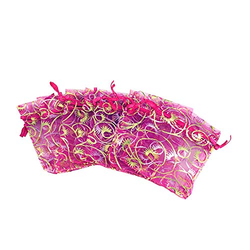 YFZYT 100 Stück Bunte Organzasaeckchen Organzabeutel Gastgeschenke Bonbons Organza Kordelzug Schmuckbeutel für Hochzeit Weihnachten Party Garten - 9x12 cm/3.54x4.72 Zoll, Rose Rot#1 YFZYT 100 Stück Bunte Organzasaeckchen Organzabeutel Gastgeschenke Bonbons Organza Kordelzug Schmuckbeutel für Hochzeit Weihnachten Party Garten - 9x12 cm/3.54x4.72 Zoll, Rose Rot#1 von YFZYT