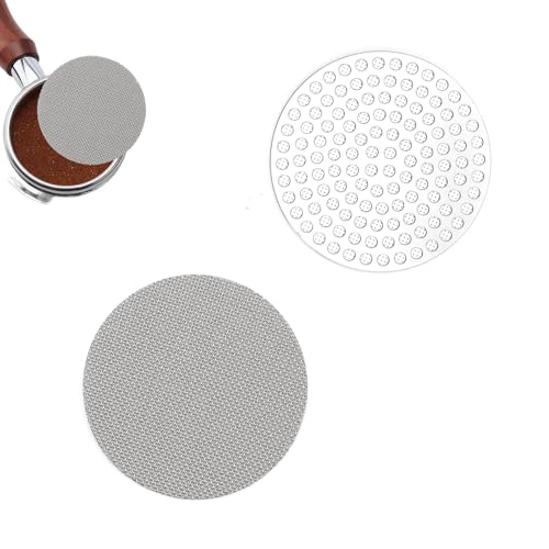 YFaith 2 Stück Kaffeefilter Edelstahl 58mm, Wiederverwendbar Doppelfilter Siebträger Sieb, Silber Siebträger Zubehör 58mm, für Geeignet Zuhause, Café, Frühstücksbar YFaith 2 Stück Kaffeefilter Edelstahl 58mm, Wiederverwendbar Doppelfilter Siebträger Sieb, Silber Siebträger Zubehör 58mm, für Geeignet Zuhause, Café, Frühstücksbar von YFaith