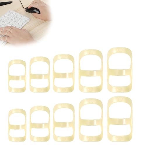 YFaith 10 Stück Finger Schiene zur Ruhigstellung, Teint Zeigefinger Schiene, Oval Fingerschiene Mittelfinger, Erhältlich 5 Größen, Fingerschutz für Arthritis Fingergelenkschutz von YFaith