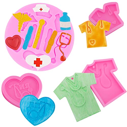 YGCHEN Silikonform Krankenschwester Silikon Formen Fondant Medical Silikon Form Fondant Nurse Gießform Silikon Kuchenform Eiswürfelform Schokoladenformen 4 Stück YGCHEN Silikonform Krankenschwester Silikon Formen Fondant Medical Silikon Form Fondant Nurse Gießform Silikon Kuchenform Eiswürfelform Schokoladenformen 4 Stück von YGCHEN