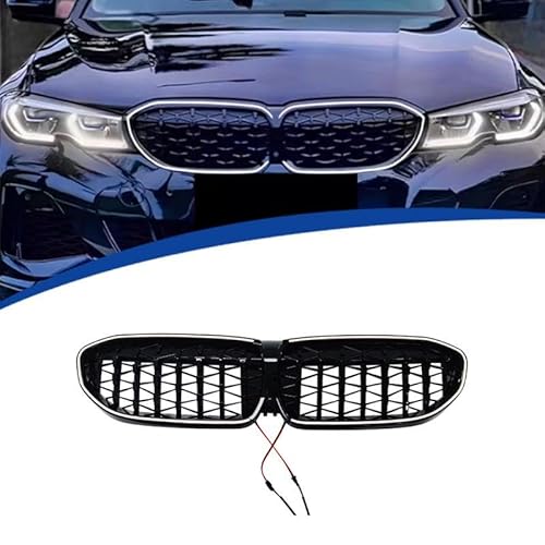 YGDBFB88 Auto Kühlergrill für BMW 3 Series G20 2019-2022, Frontgrilleinsatz Kühlergrill Doppelgrill Frontstoßstange Frontgrill, Double line von YGDBFB88