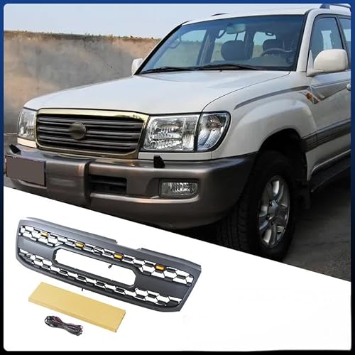 YGDBFB88 Auto Kühlergrill für FJ100 Land CRUSIER LC100 Grille 1998-2002, Frontgrilleinsatz Kühlergrill Doppelgrill Frontstoßstange Frontgrill,with Light YGDBFB88 Auto Kühlergrill für FJ100 Land CRUSIER LC100 Grille 1998-2002, Frontgrilleinsatz Kühlergrill Doppelgrill Frontstoßstange Frontgrill,with Light von YGDBFB88