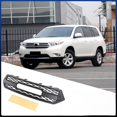 YGDBFB88 Auto Kühlergrill für Highlander Grille 2012-2014, Frontgrilleinsatz Kühlergrill Doppelgrill Frontstoßstange Frontgrill,Without Light von YGDBFB88