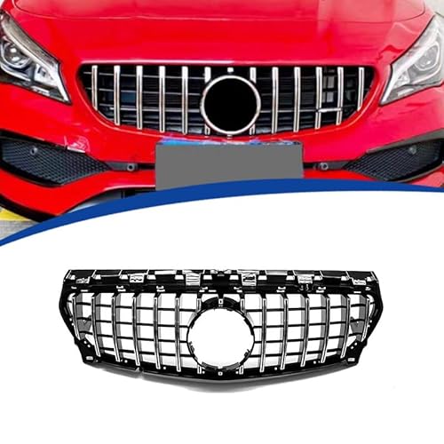 YGDBFB88 Auto Kühlergrill für Mercedes-Benz CLA-Class W117 2013-2019, Frontgrilleinsatz Kühlergrill Doppelgrill Frontstoßstange Frontgrill,Bright Black von YGDBFB88