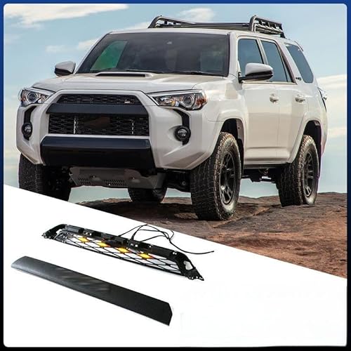 YGDBFB88 Auto Kühlergrill für Supra 4RUNNER Grille 2020-2024, Frontgrilleinsatz Kühlergrill Doppelgrill Frontstoßstange Frontgrill, with Four Yellow Lights von YGDBFB88