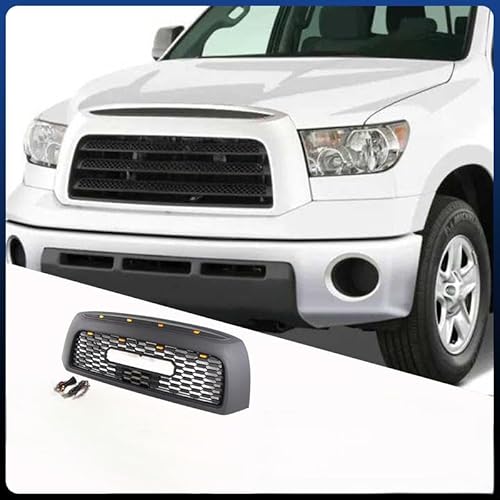 YGDBFB88 Auto Kühlergrill für Tundra Grille 2006-2013, Frontgrilleinsatz Kühlergrill Doppelgrill Frontstoßstange Frontgrill,Bring one Light von YGDBFB88