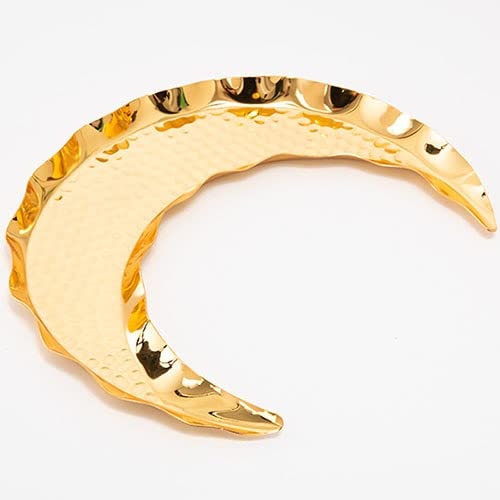 YGDLUCK Obstschale Metall Serviertablett Geschirr Obstteller Kuchen Dessert Snack Tablett Gold Home Wohnzimmer Restaurant Desktop Dekoration Obstschale von YGDLUCK