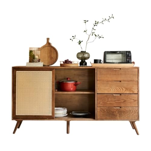 YGDYFDC Schließfach Klein Multifunktionales Rattan-Sideboard for Den Haushalt, Moderner, Einfacher Multifunktionaler Schrank Mit Zwei Türen Aus Zinn Standschränke von YGDYFDC