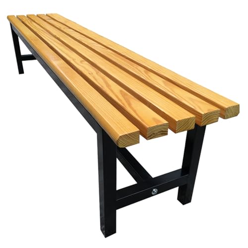 YGER JZGB Gartenbank Wetterfest, Terrassenbank mit Anti-Rutsch-Auflage, Ohne Rückenlehne, 500 kg Belastbar, für Garten, Veranda, Park(Beige,150x37x45cm/59x15x18in) von YGER JZGB
