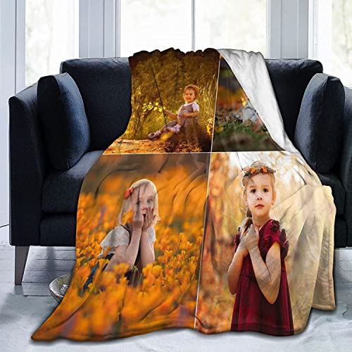 YGFADH Personalisierte Decke mit Foto und Text, Personalisierte Kuscheldecke 150 x 200cm, Fotodecke mit eigenem Foto, Personalisierte Geschenke für Paare (Personalisierte Decke mit Foto 4) von YGFADH