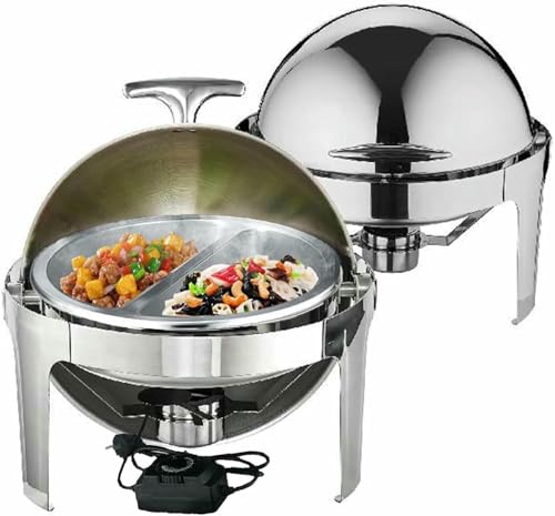 Buffetofen Mit 6 -Liter -Visueller Elektrischer Erwärmung (Durchmesser 39 X Höhe 6,5 cm), Kleines Haus/kommerzielle Reibschale, Modifizierbares Öffnen Und Schließabdeckung Von 180 °, Stahl In von YGHBFRSZ