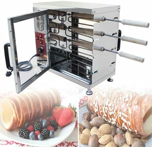 Commercial Chimney Cake Oven 3000W Electric Toaster Machine With 16pcs Roll Tools - Perfekte Chimney Bread Roll Grill Maker Für Restaurant, Heimküche Und Snack Bar von YGHBFRSZ