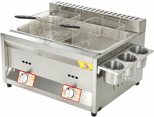 Gas Mit Deckel Kommerzieller Edelstahl Frittierfutter Frittyer Eignet Sich Für Restaurantküchenfamilien In Restaurants von YGHBFRSZ