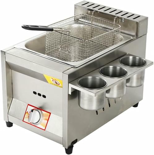Gas Mit Deckel Kommerzieller Edelstahl Frittierfutter Frittyer Eignet Sich Für Restaurantküchenfamilien In Restaurants von YGHBFRSZ