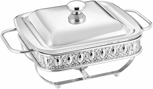 Rechteckige Buffet-Heizungsspiele Mit Kappe, Glasträger Und Stahlhalter, Für Feste Und Buffets Im Freien, 1,8 L von YGHBFRSZ
