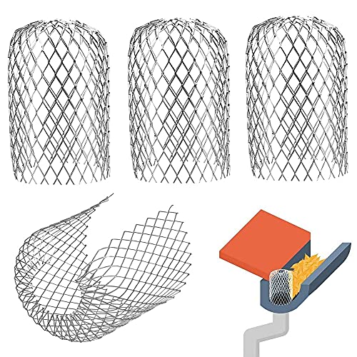 4 Stück Fallrohrschutz Laubsieb, Dachrinnenschutz Rinnensieb, Erweiterbar Multifunktions Aluminium Laubsieb zum Stoppen von Moos, Dreck, Schlamm, anderem Schmutz (Silber) von Lepidi