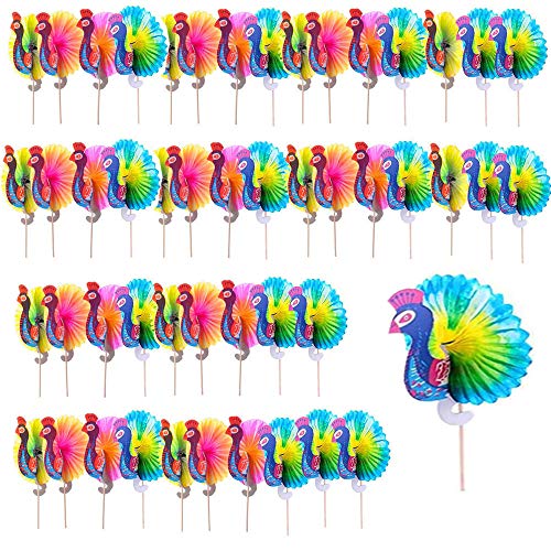 Lepidi 50 Stück Cocktail Party Dekorationen, Cocktail Dekoration Sticks, Pfau Cocktail Sticks, für Vorspeisen, Obst, Cupcake Topper, Cocktail, Obst, Kreativität, Holz Lepidi 50 Stück Cocktail Party Dekorationen, Cocktail Dekoration Sticks, Pfau Cocktail Sticks, für Vorspeisen, Obst, Cupcake Topper, Cocktail, Obst, Kreativität, Holz von Lepidi