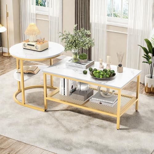 YGHQAP 2er Set Couchtisch Modern Couchtisch Runder Tisch Marmor Rechteck Couchtisch Wohnzimmertisch mit Ablagefläche für Wohnzimmer Balkon Büro YGHQAP 2er Set Couchtisch Modern Couchtisch Runder Tisch Marmor Rechteck Couchtisch Wohnzimmertisch mit Ablagefläche für Wohnzimmer Balkon Büro von YGHQAP