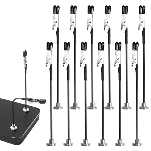 Dritte Hand Löten mit Magnetfuß, 12 Stück Helfende Hand mit Flexiblem Schwanenhals 360 Grad Verstellbare Löthilfe Dritte Hand, Helfende Hand Modellbau Zubehör für Löten Schmuck von YGKYMVW