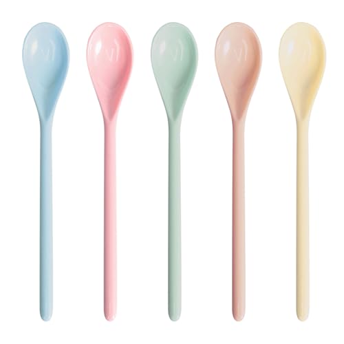 Plastik Löffel, 5 Stück Farbe Kunststoff Löffel Lang Eierlöffel Plastik Plastiklöffel Wiederverwendbaren Plastiklöffel Suppenlöffel, BPA-Frei Lange Griff für Kaffee Eis Joghurt Plastik Löffel, 5 Stück Farbe Kunststoff Löffel Lang Eierlöffel Plastik Plastiklöffel Wiederverwendbaren Plastiklöffel Suppenlöffel, BPA-Frei Lange Griff für Kaffee Eis Joghurt von YGKYMVW