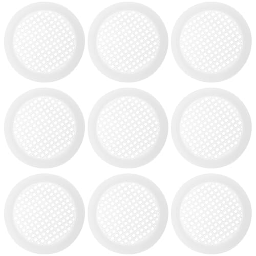20 Pcs Schrank Vent Belüftung Mesh Dekorative Abdeckungen Kleiderschrank Soffit unter Air Weiß Runde für Luftauslässe(6.7x6.7cm) von YGLEEULI
