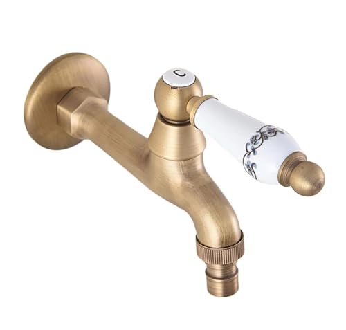 Antiker Messing-Wandhalter for Badezimmer, Mopp, Pool, Wasserhahn, Gartenwasserhahn, Waschtischarmatur, Waschmaschinenhahn für Küche(C) von YGLEEULI