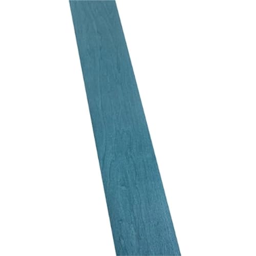 Gefärbtes Ahorn-Massivholzfurnier, dekorative DIY-Holzfurnierrollen (ohne Vliesstoff), L: 2,5 Meter, B: 18 cm, T: 0,4 mm(Gem Blue) von YGLEEULI