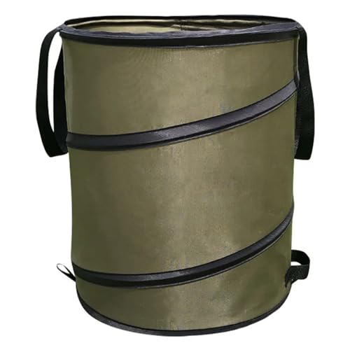 Outdoor Garten Müll Lagerung Müllsack Tragbare Zusammenklappbare Garten Blatt Mülleimer for Camping Gras Sammlung Bin für Gartenabfälle(M) von YGLEEULI