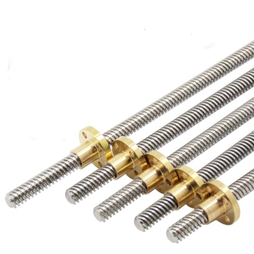 T12-Gewindespindel aus Edelstahl for 3D-Drucker, Gewinde 12 mm, Steigung 2 mm, 4 mm, 8 mm, 10 mm, 12 mm, 14 mm, Länge 100 mm bis 1000 mm, mit Messingmutter für 3D Drucker(Pitch 0.3cm lead 0.3cm,650mm von YGLEEULI
