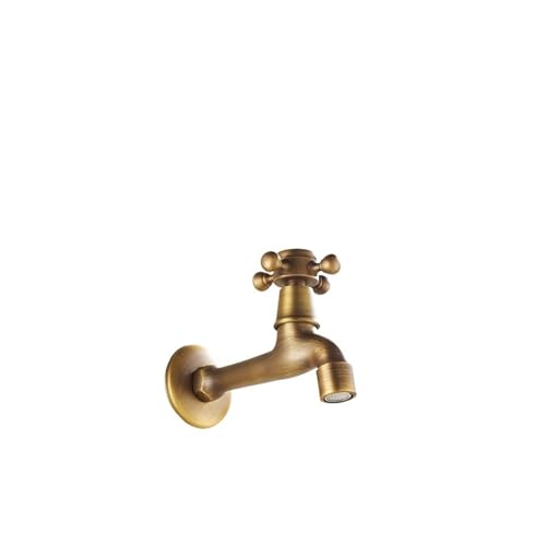 Vintage Dual-Use-Wasserhahn Badezimmer Wandmontage Einzel Kaltwasserhahn Waschmaschine Spüle Mopp Pool Outdoor Garten Wasserhahn für Küche(B) von YGLEEULI