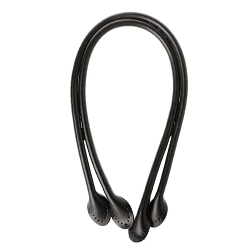 YGLEEULI 2 Stück Taschenriemen aus Spaltleder, Handtaschengriff, Seil, Taschen, Ersatz for DIY-Handzubehör, rund, 60 cm für Tasche(60cm Black) von YGLEEULI