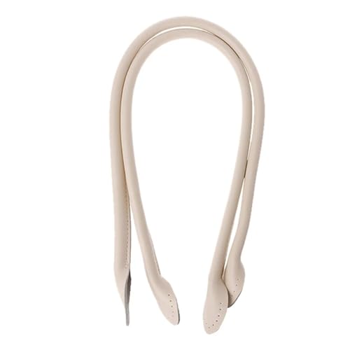YGLEEULI 2 Stück Taschenriemen aus Spaltleder, Handtaschengriff, Seil, Taschen, Ersatz for DIY-Handzubehör, rund, 60 cm für Tasche(60cm Cream) von YGLEEULI